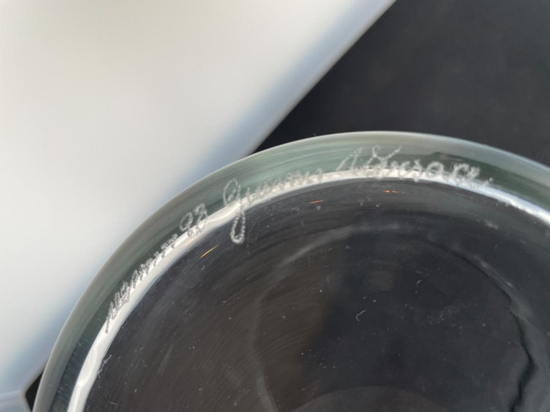 希少 ジャンニ・ヴェルサーチ サイン入 ムラーノ ガラス 1990’s