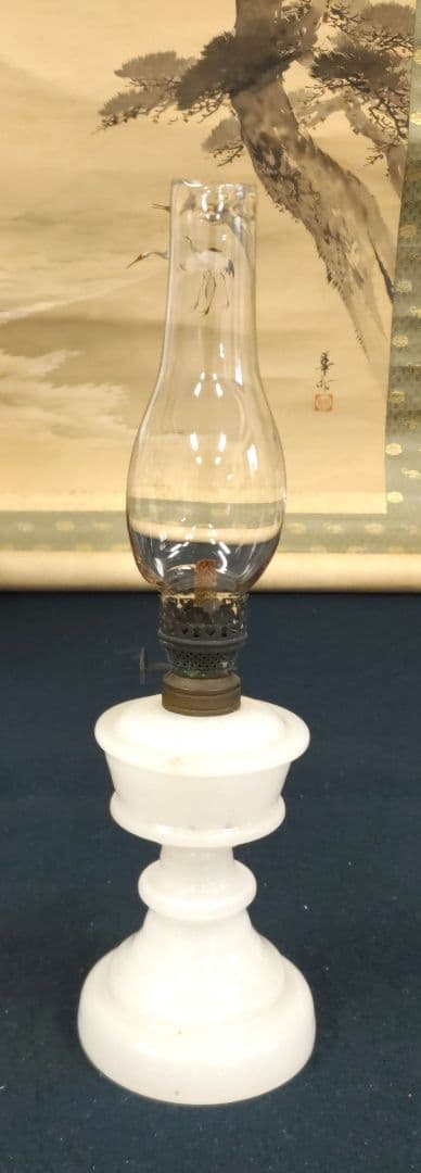 大正硝子　オイルランプ　D604