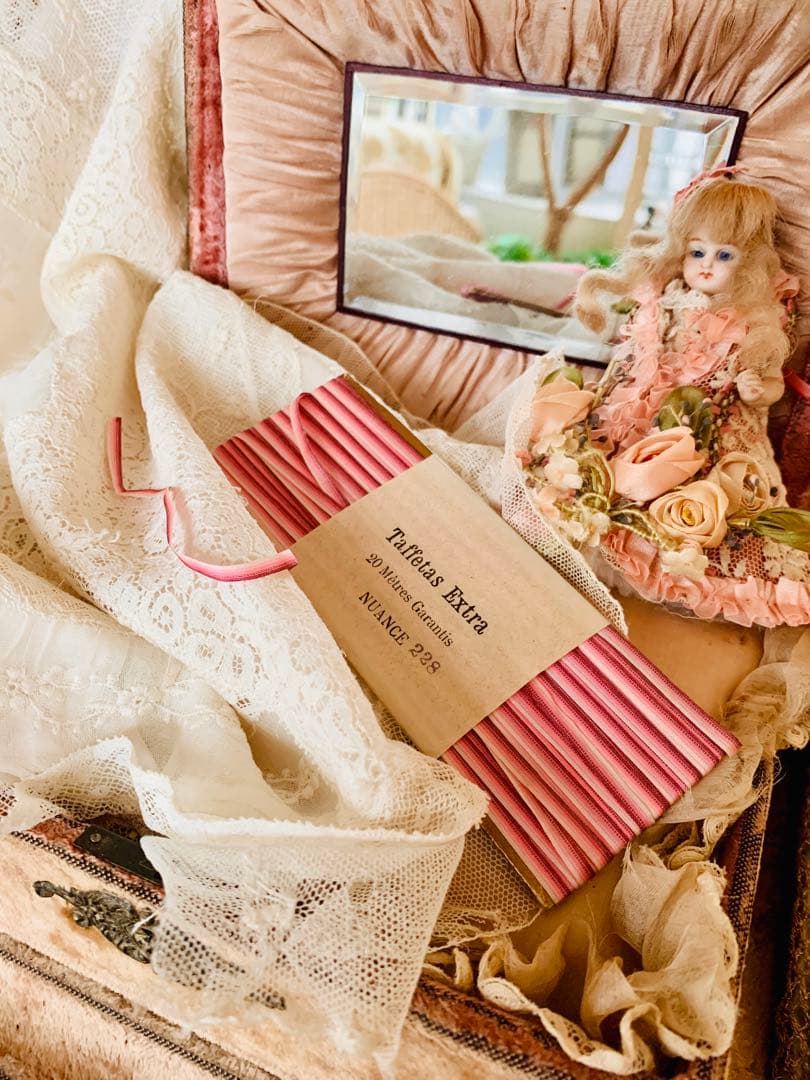 ※リクエストのお品※フランスアンティークロココ用グラデーションシルクリボン