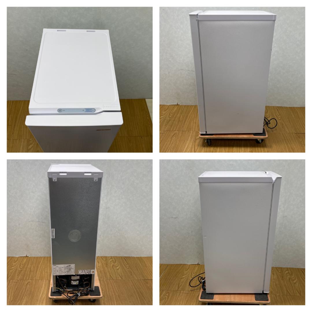 K♢031 アイリスオーヤマ １ドアスリム冷凍庫 IUSN-8A-W