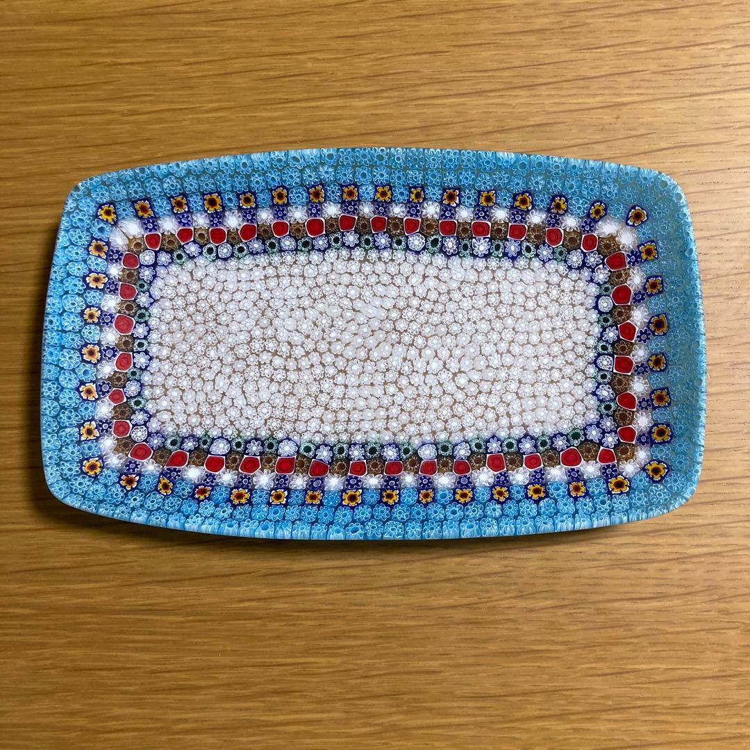 ベネチアンガラス　ミルフィオリ　プレート