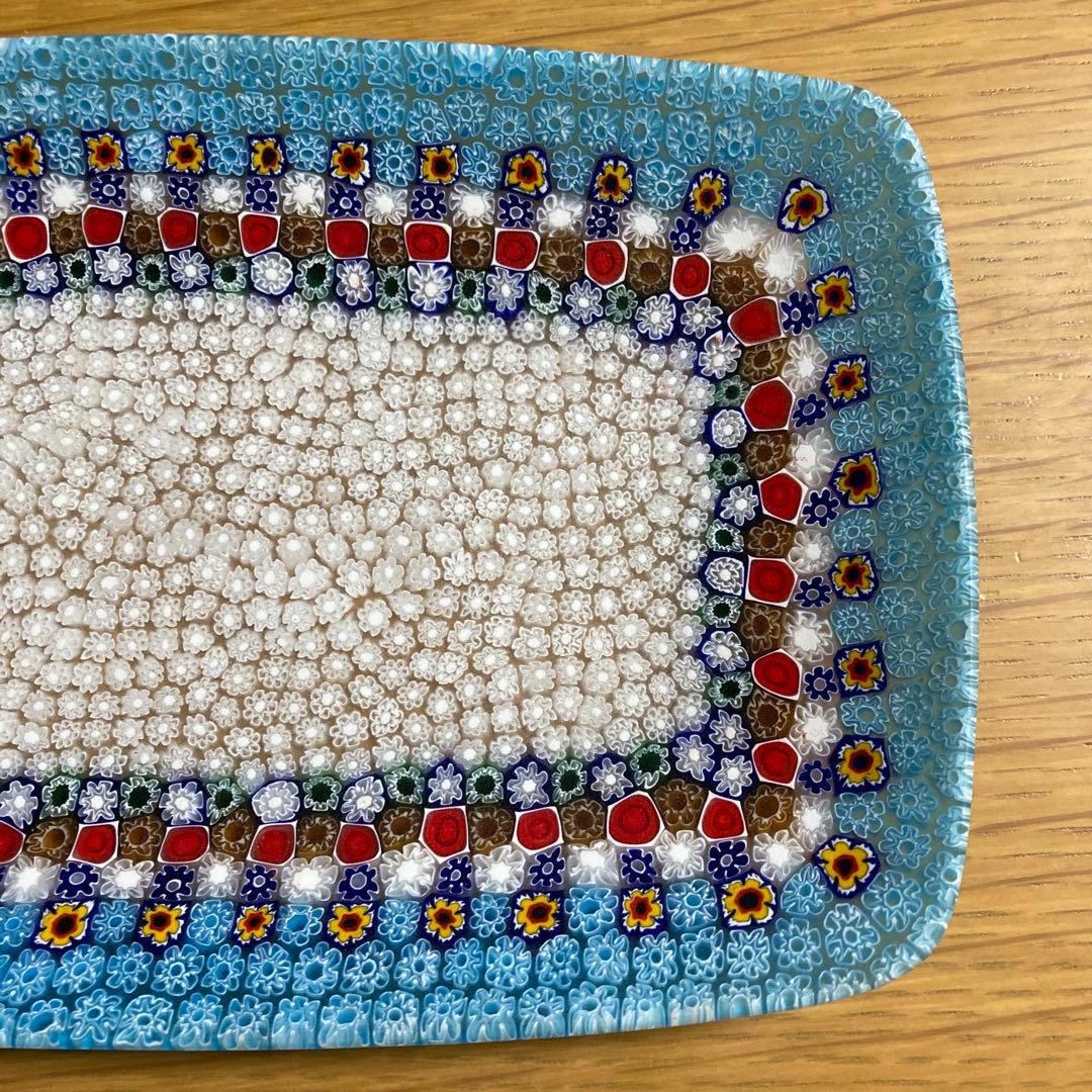 ベネチアンガラス　ミルフィオリ　プレート