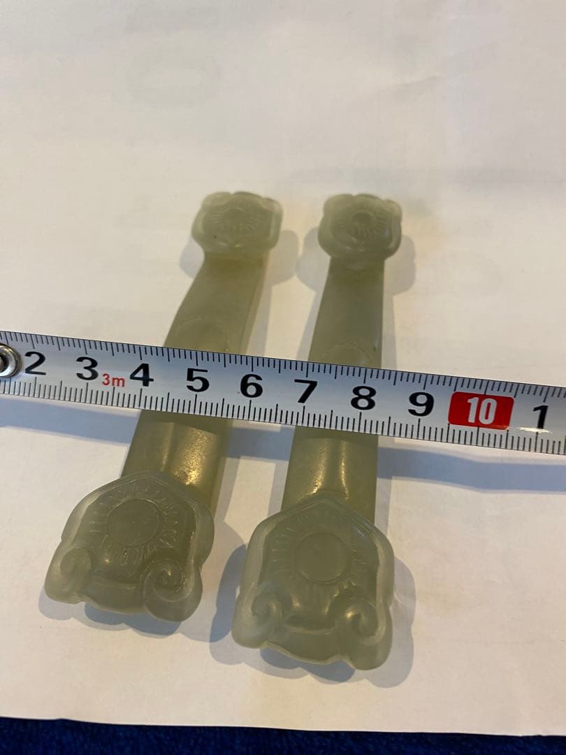 古白玉彫刻如意2点セット85g TA1159