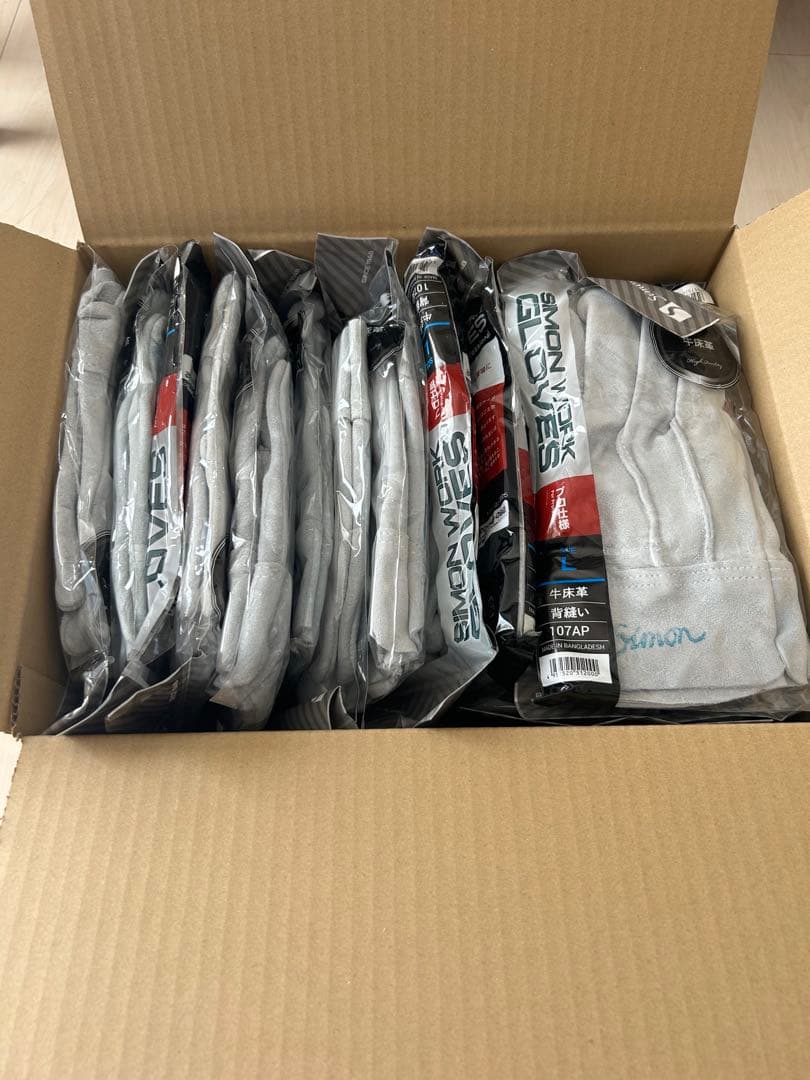 薄井シモン革手袋Simon WORK 107AP Lサイズ 30束