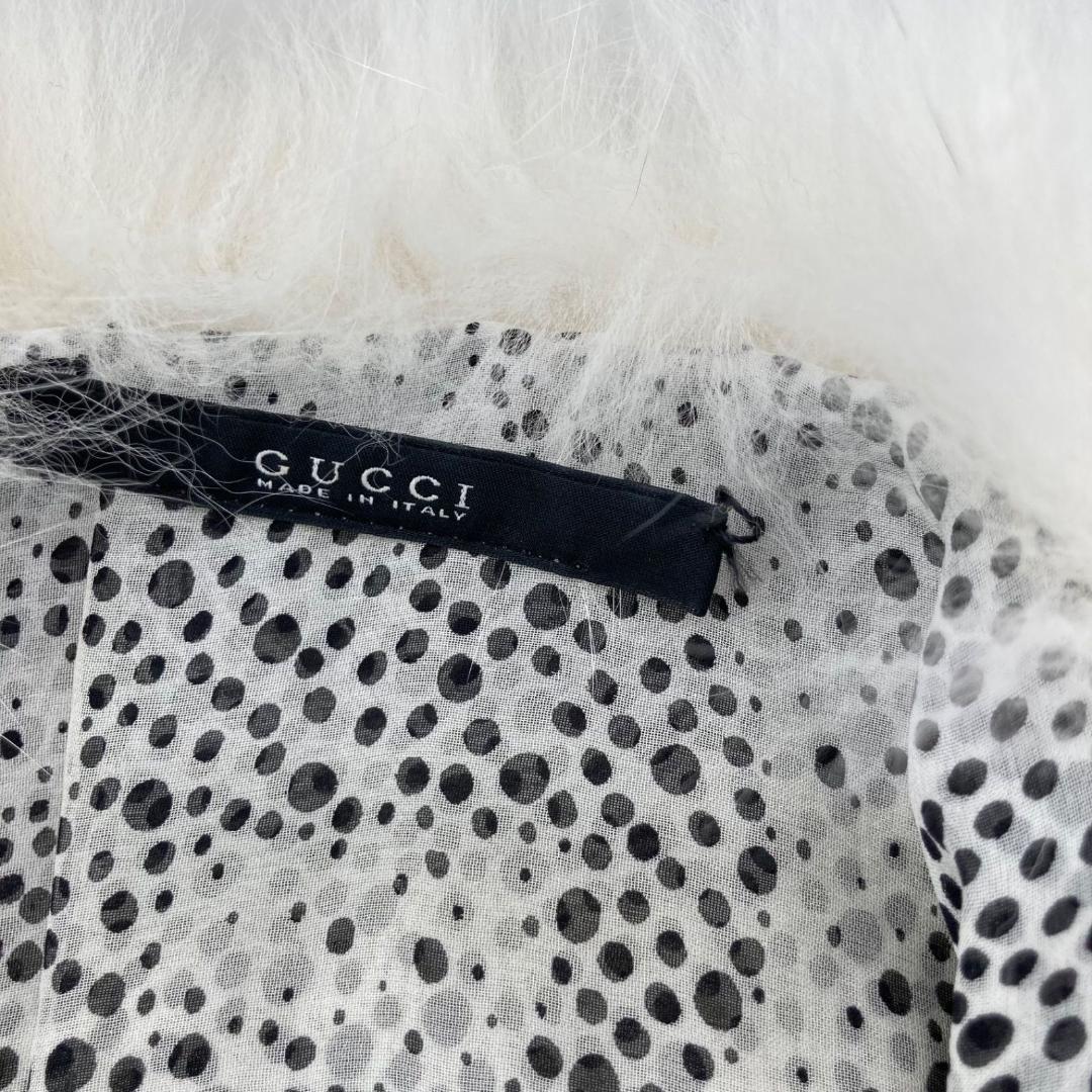 13665 GUCCI GG柄 フォックスファー ストール マフラー　スカーフ