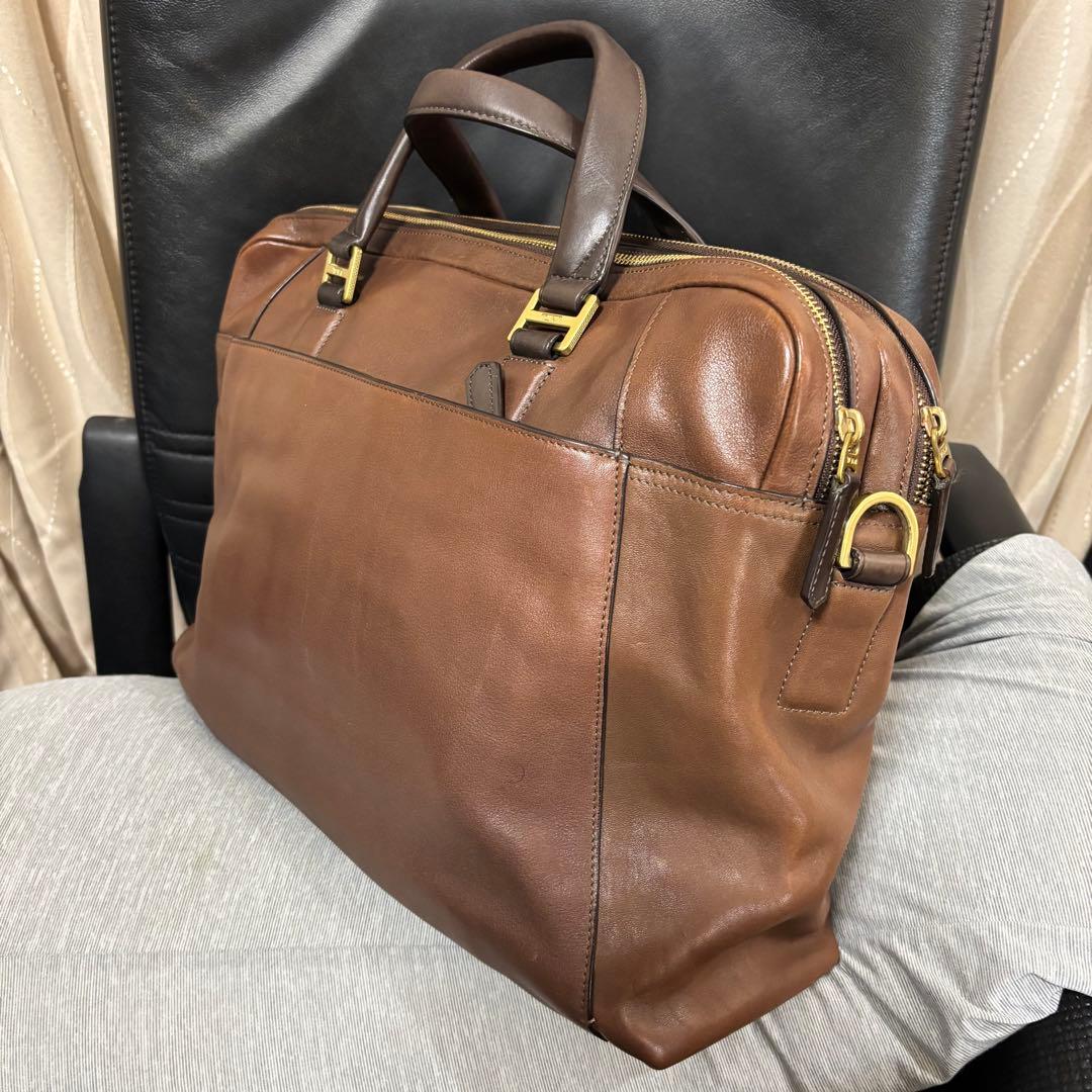 TUMI 68560D BEACON HILL レザー本革 ブリーフ　ビジネス茶