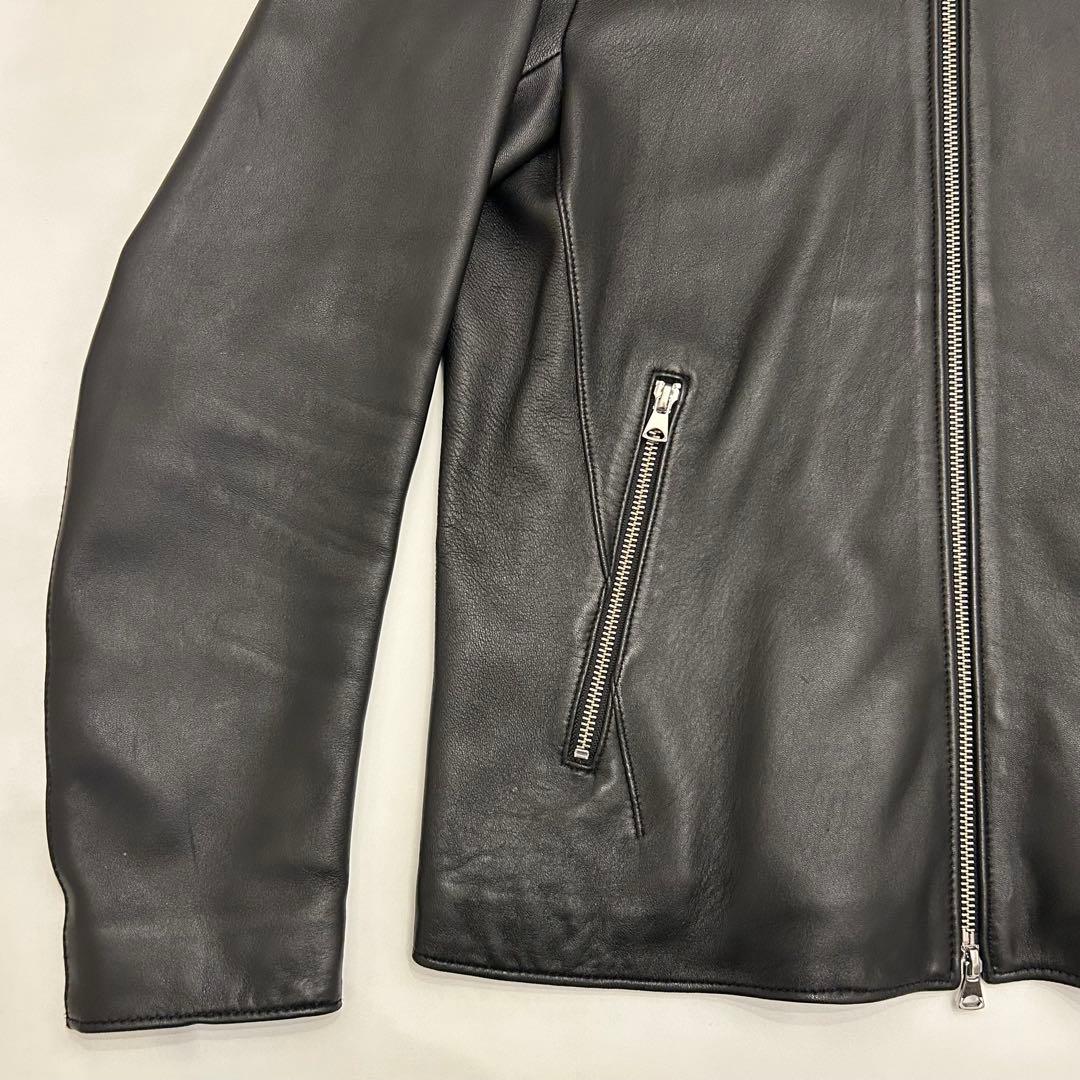 STUDIOUS ブラック レザー シングルライダース