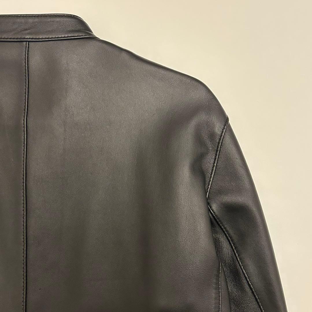 STUDIOUS ブラック レザー シングルライダース