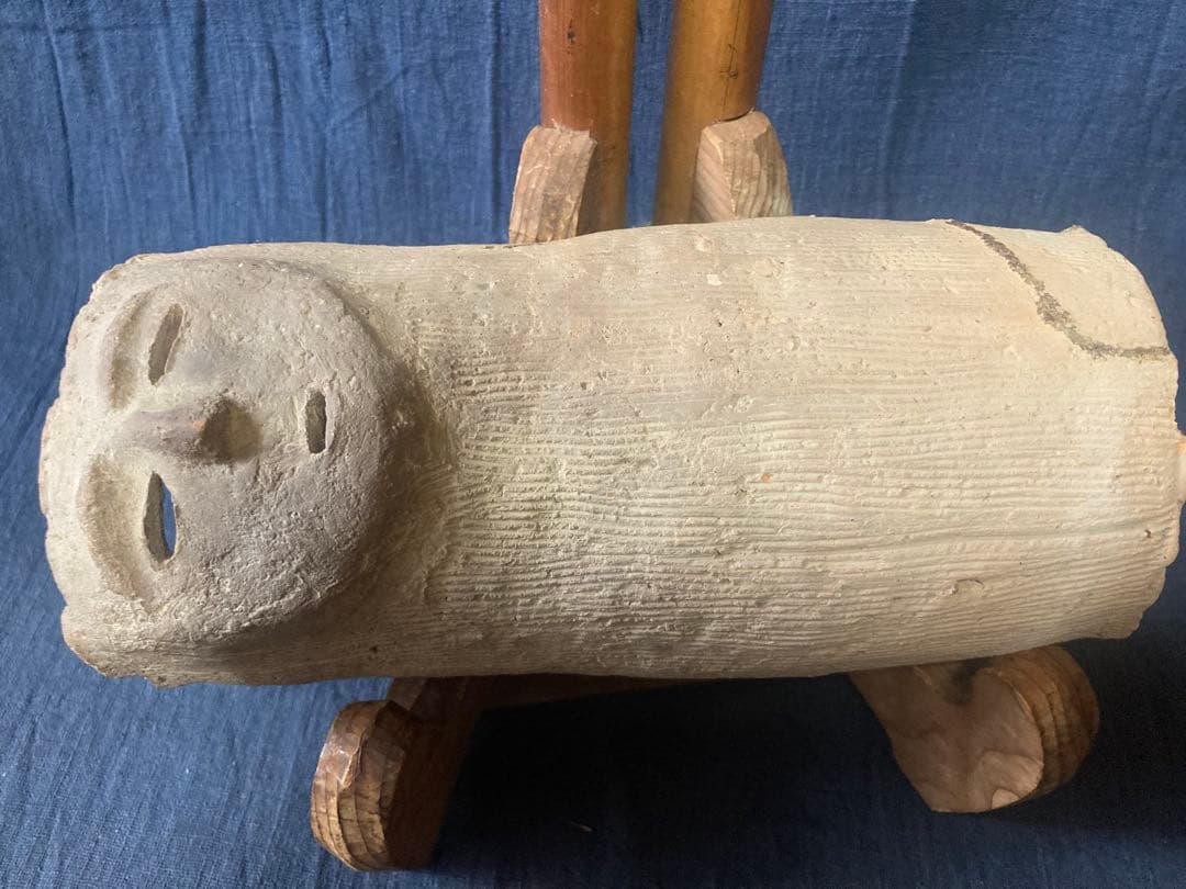 円筒人面埴輪　埴輪　古墳時代　発掘品　出土