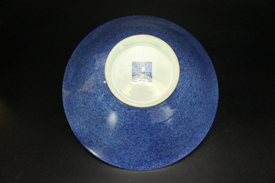 中国美術 唐物 南京吹墨 菓子器 碗 乾隆年製 瑞雲居珍蔵 書箱(RC908)