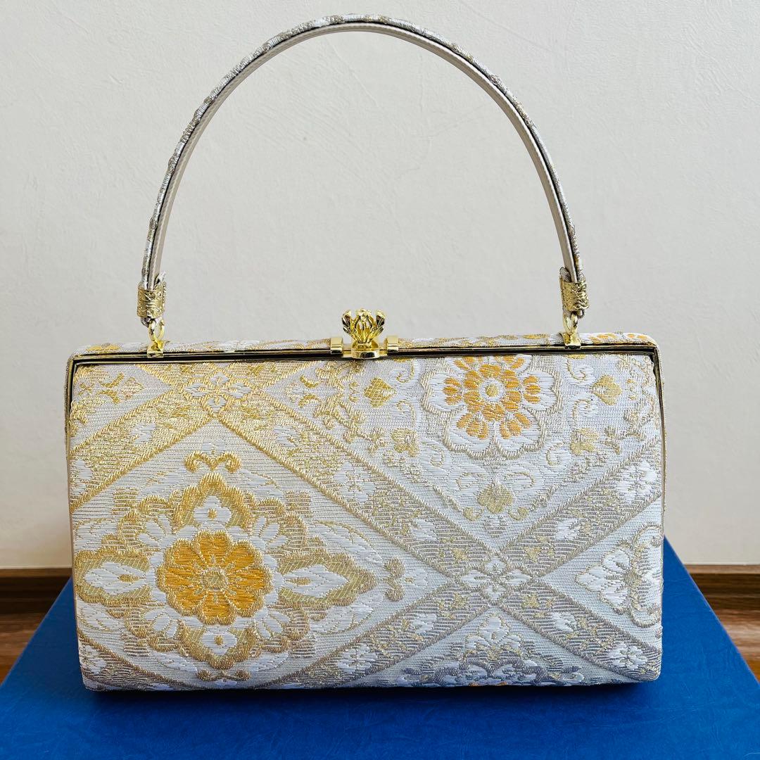 【未使用品】　フォーマルバッグ　草履　成人式　振袖　黒留袖　結婚式　Ｌサイズ