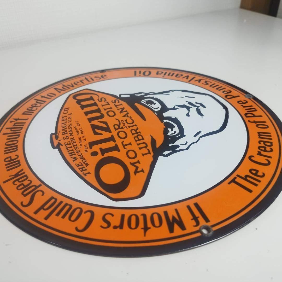 Oilzum プレート 看板 広告 美品 USA サイン アドバタイジ h731