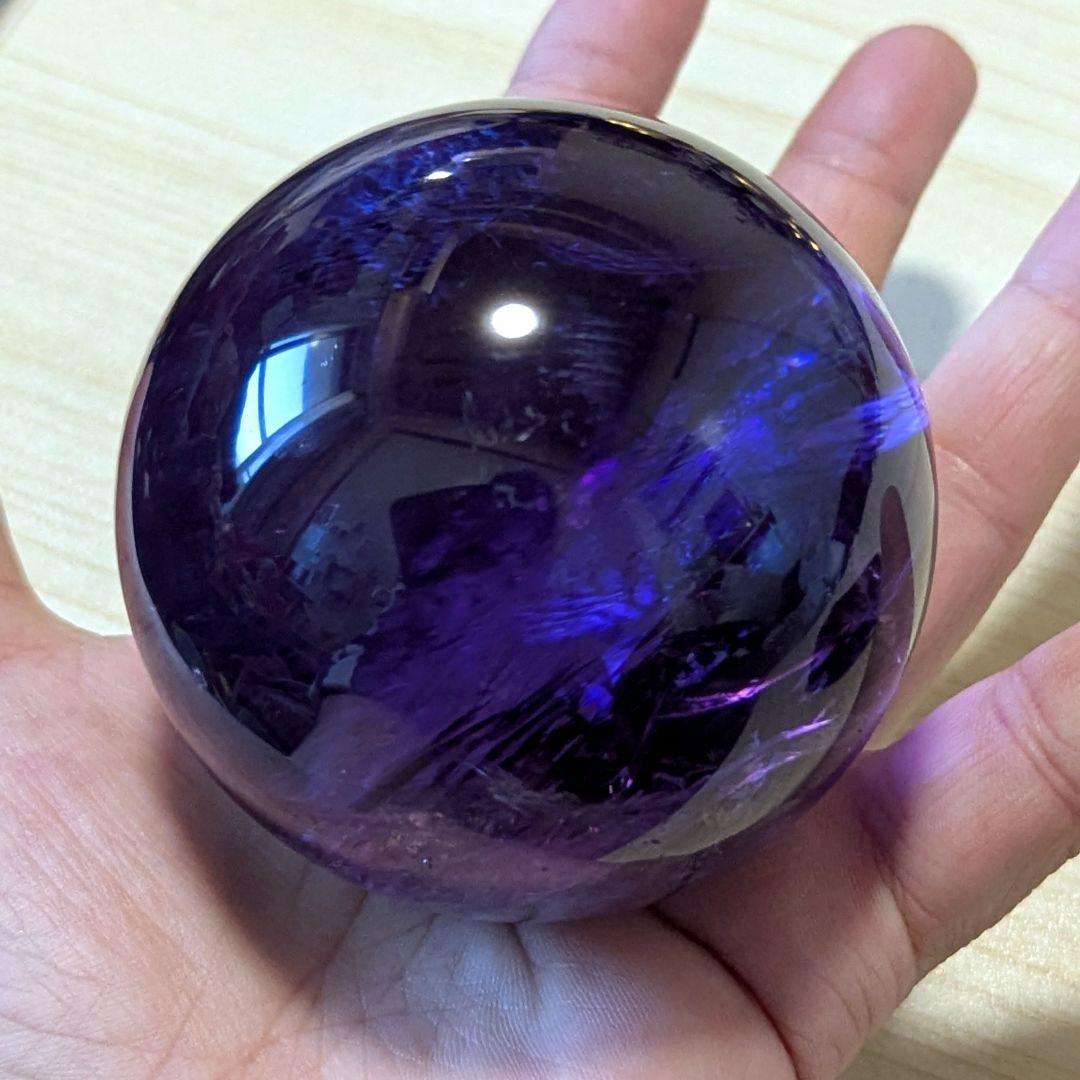 Aiページ★最高品質 アメジスト スフィア 丸玉 70mm