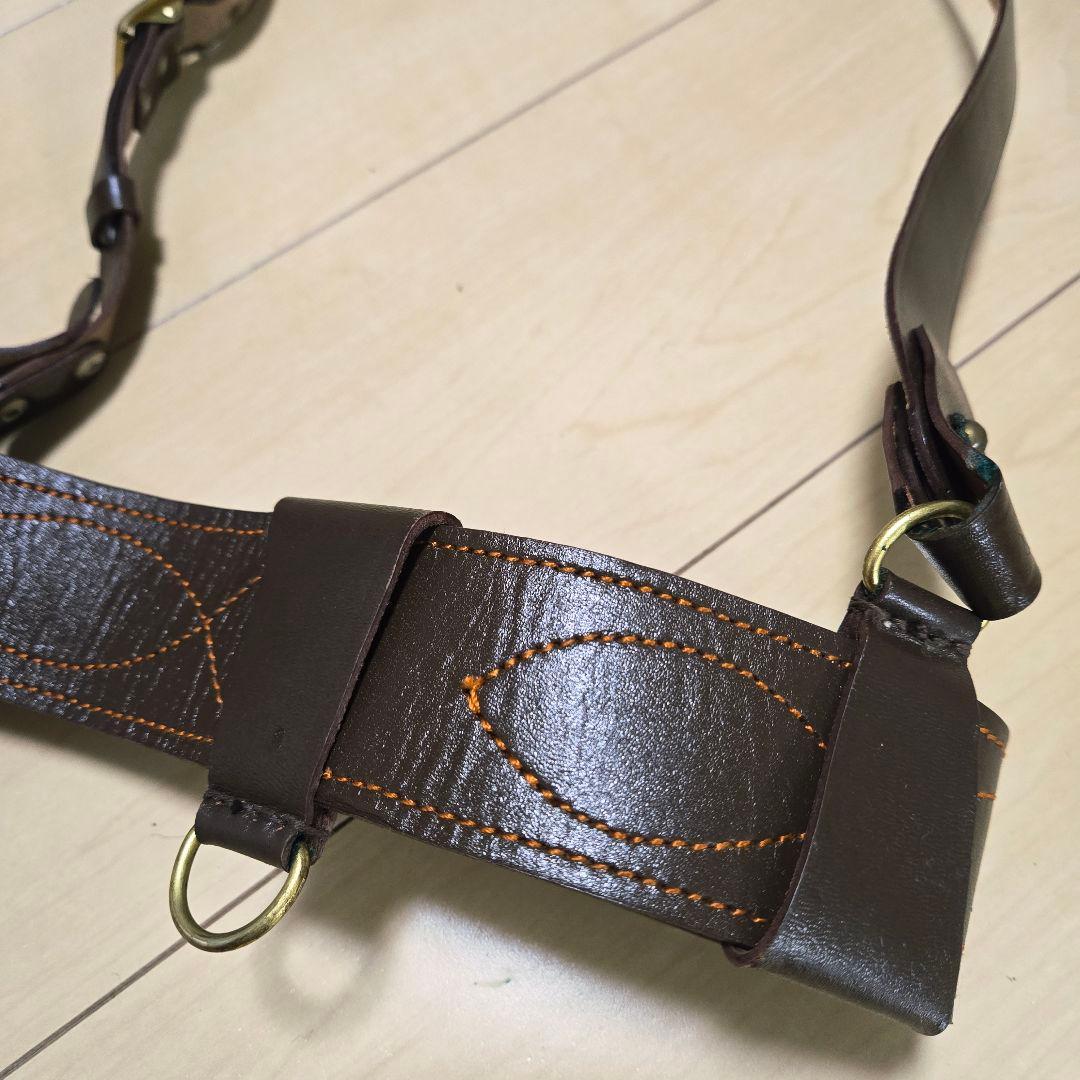 ソ連軍 実物 将校ベルト 剣帯 銅製バックル本革ベルト ストラップ