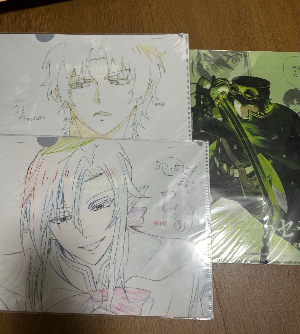 終わりのセラフ 原画アニメキャラクタークリアファイル3枚セット