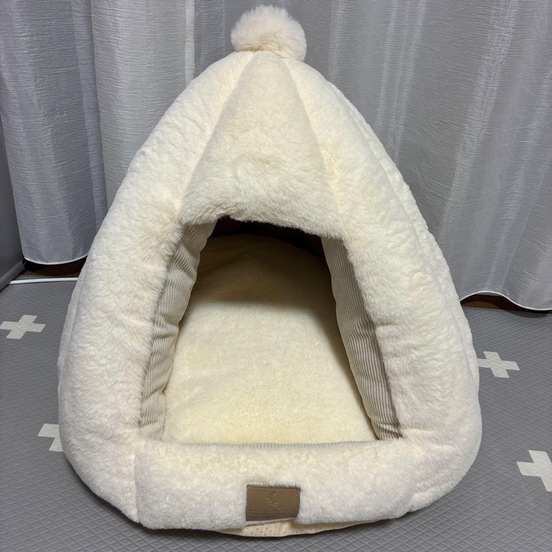 モンシェリ　ファードーム型セミクローズドファーペットハウス ペット　ベッド