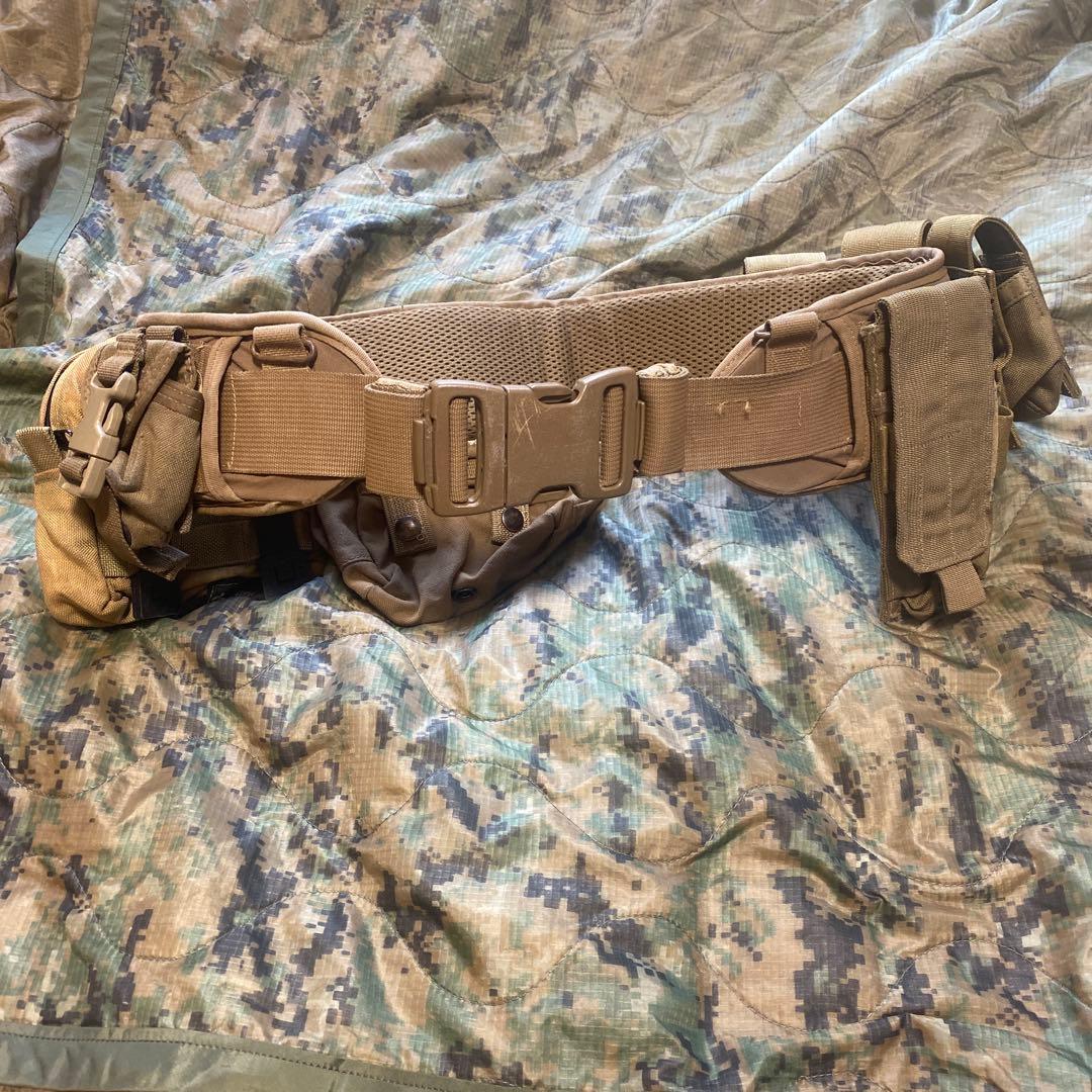 【米軍放出品】USMC ベルト MサイズSUB BELT コヨーテブラウン