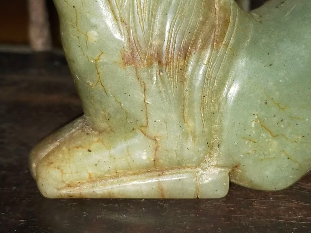 ♥値下げ！♥　中国　玉製　彫刻　馬　石製　置物　骨董　古玩