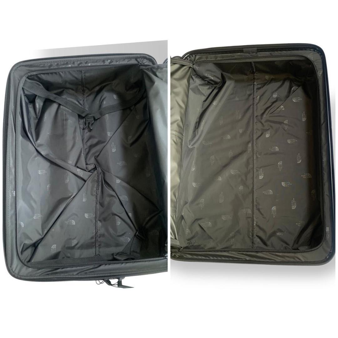 美品 ノースフェイス スーツケース TSAロック 24インチ 約65L シルバー