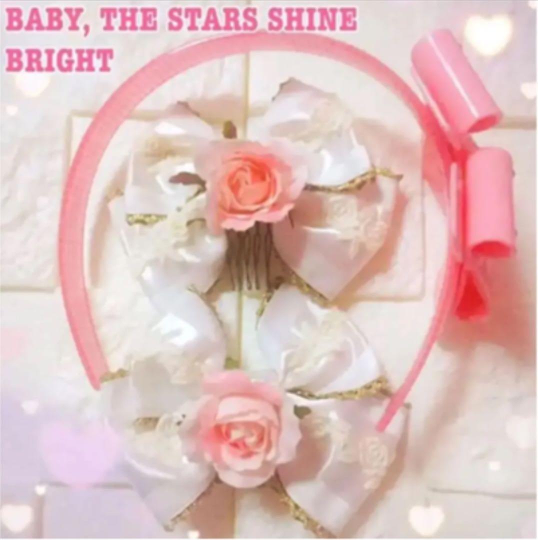 【美品セール!】baby バラリボンチェック柄ピンク