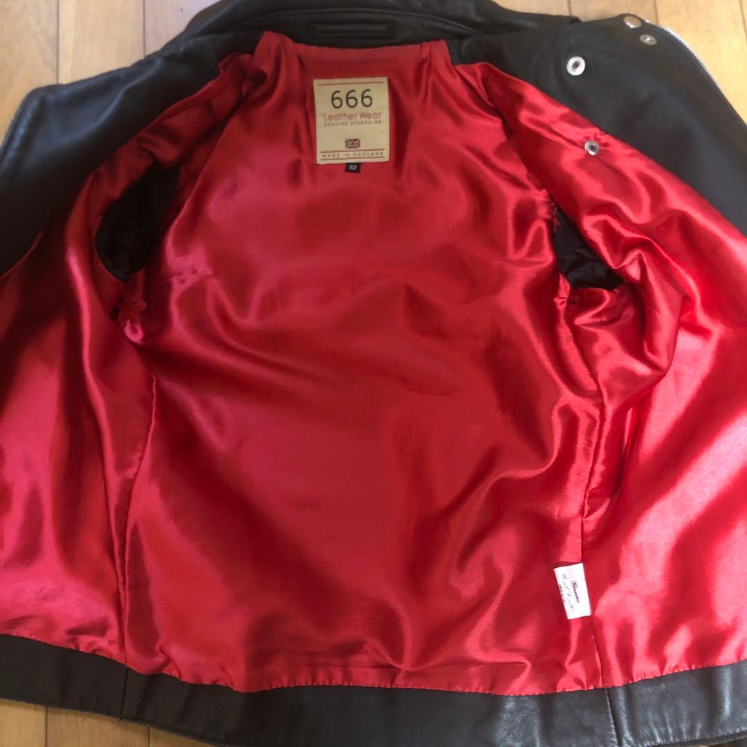 666 ダブルライダースジャケット　スティアハイド