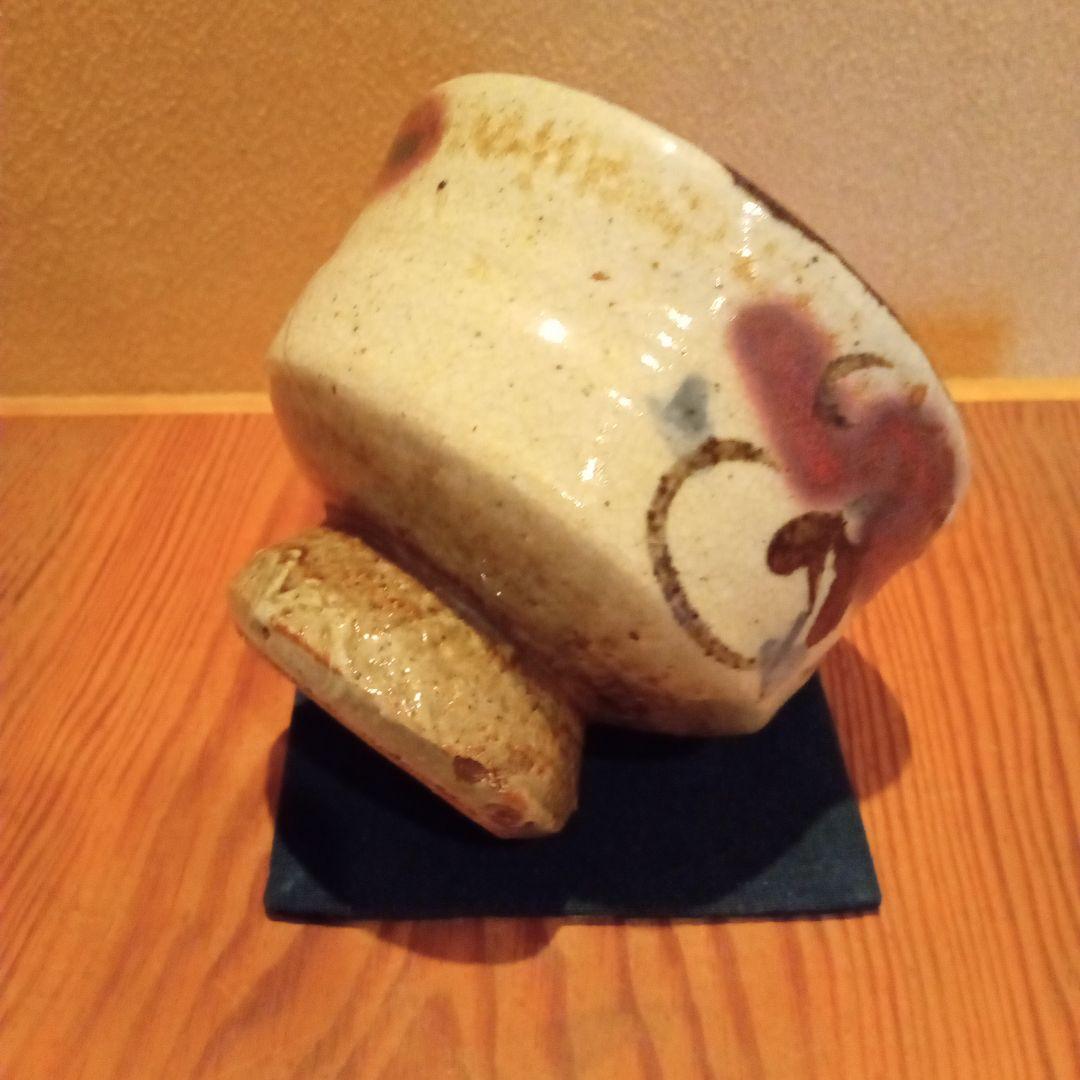 【真作 特別価格】河井寛次郎 花碗 (紅葩識箱付属)