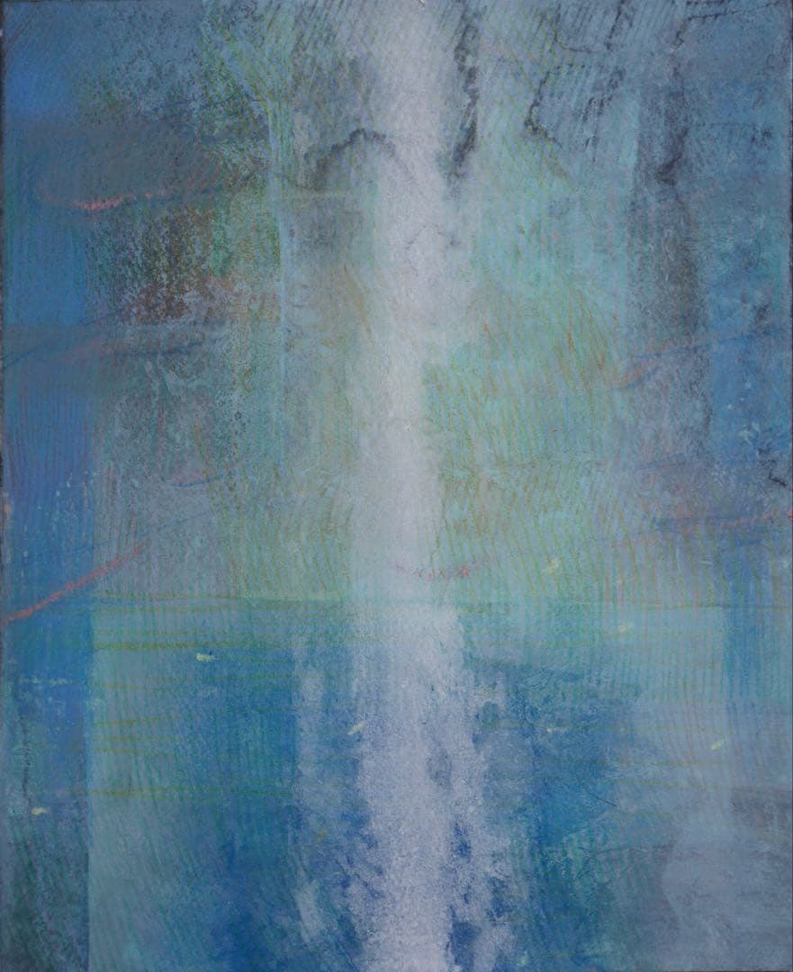 原画　抽象的　パステル画