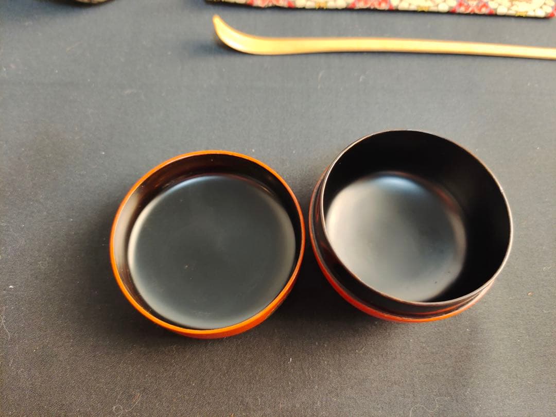 漆塗　利休茶箱　茶箱揃　平安春峰　野点　茶事　茶器　茶道具　セット