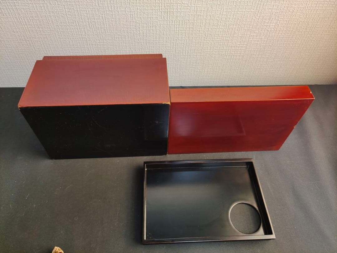 漆塗　利休茶箱　茶箱揃　平安春峰　野点　茶事　茶器　茶道具　セット