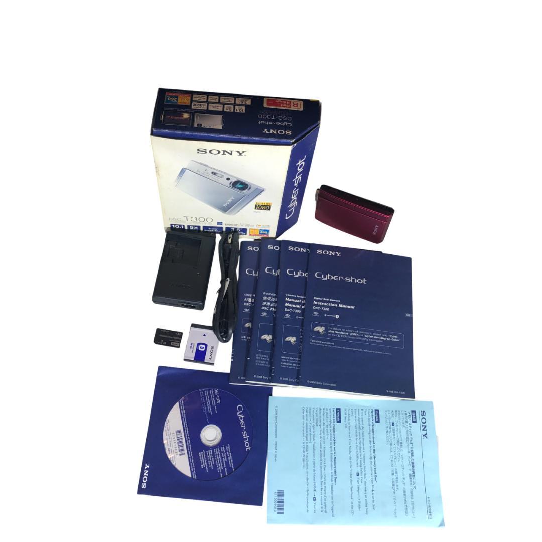美品 SONY Cyber−Shot DSC-T300 RED バッテリー充電器