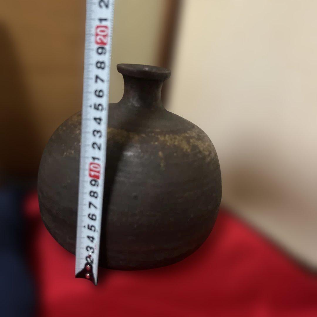 古備前 備前焼 江戸初期 桂又三郎 蕪徳利 鑑定箱 窯印丸