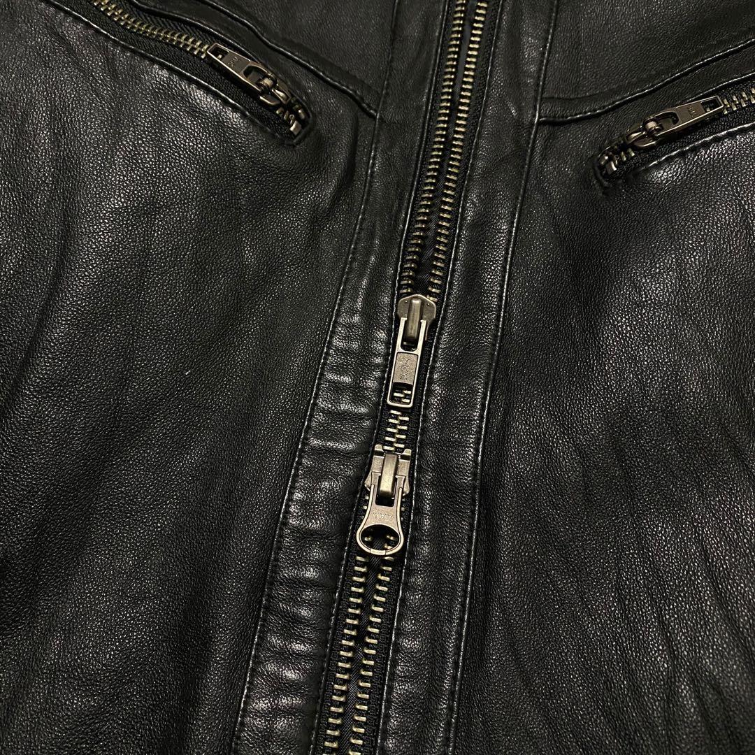 ジャケット・アウター JACKROSE fur biker leather jacket