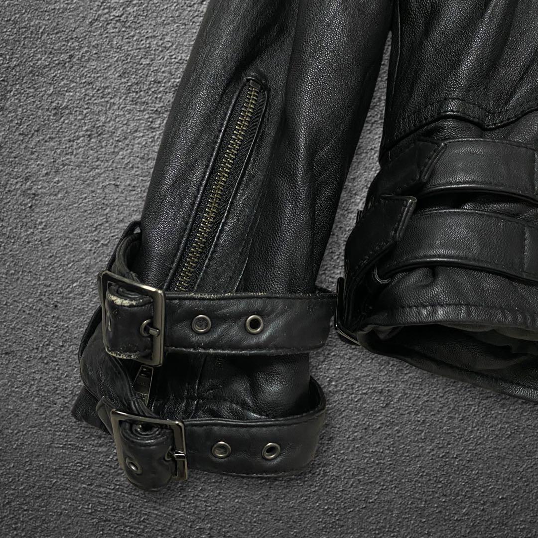 ジャケット・アウター JACKROSE fur biker leather jacket