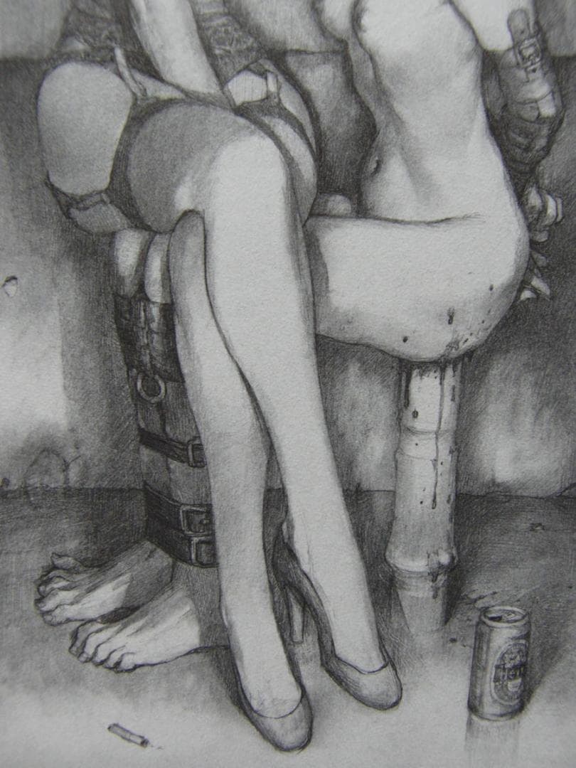 沙村 広明　3、希少画集・額装画、美女、官能イラスト作品、状態良好、新品額付き