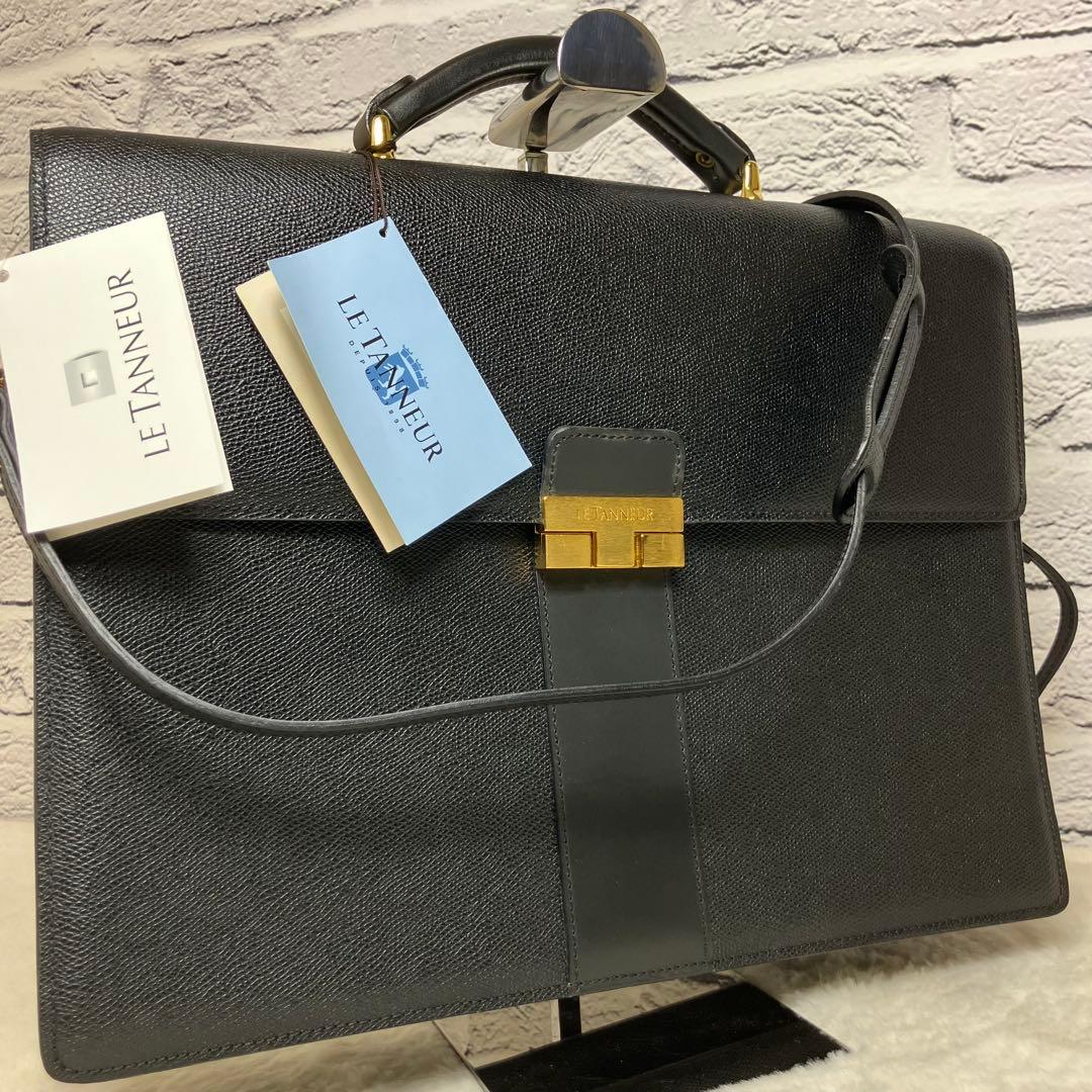 美品✨ LE TANNEUR 2way サフィアーノレザー 牛革 ダレスバッグ