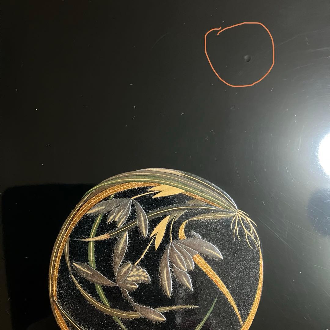 砺波宗斎造 蒔絵進物盆 共箱