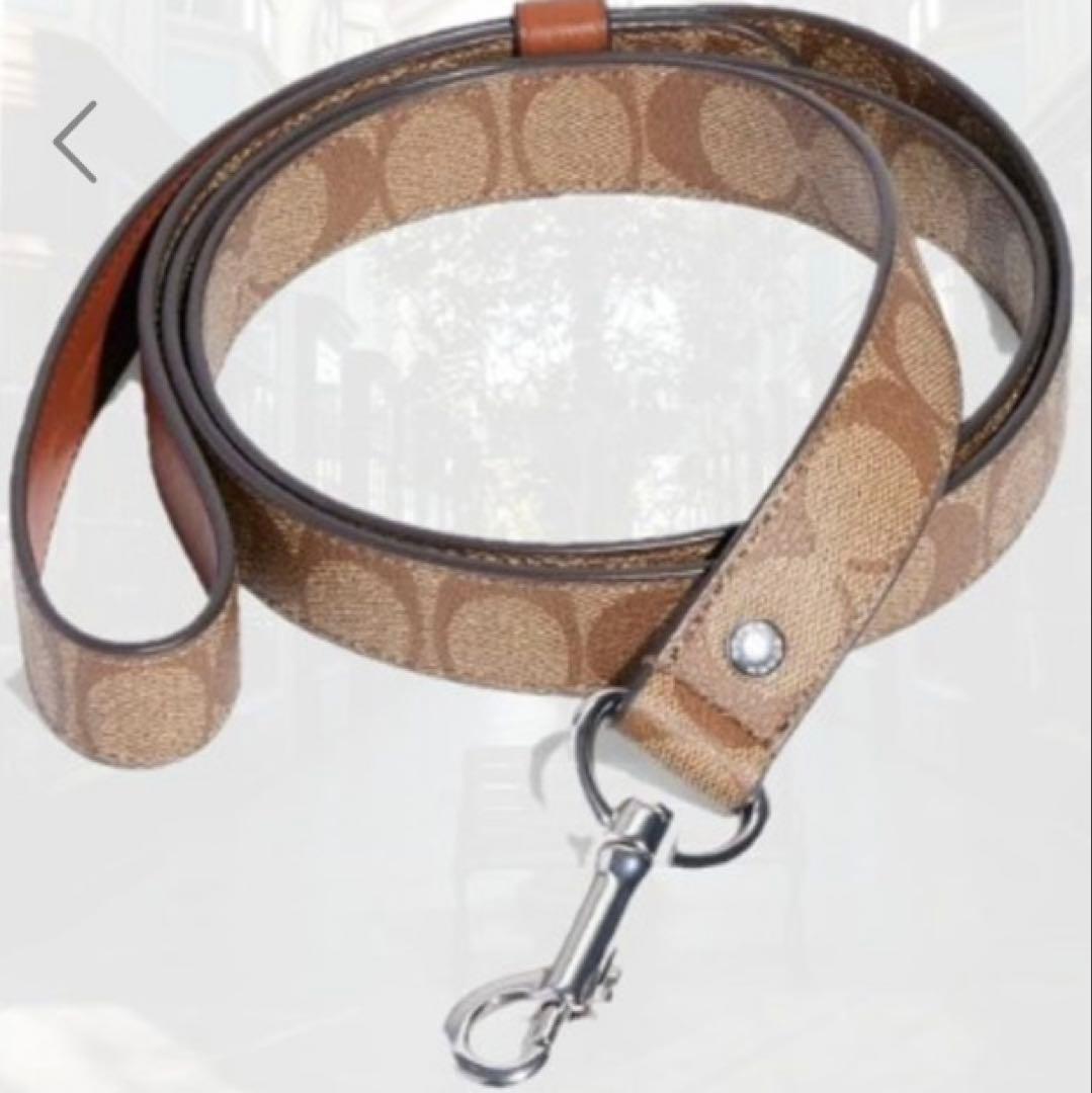 革 ボックス ラージ ペット リーシュ シグネチャー 犬用新品 リード コーチ