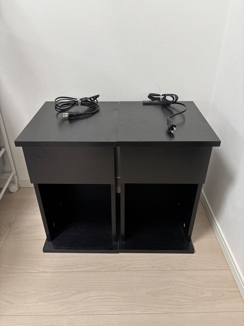 【超美品】2個セット 引き出し付きサイドテーブル 幅30cm