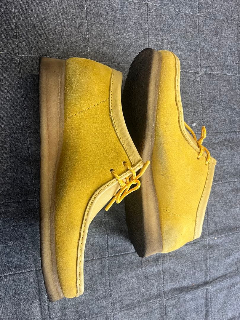 Clarks ORIGINALS ワラビー イエロー スエード 26.5cm