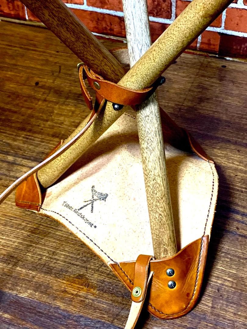 【焚き火チェア】エイジングヌメ basta_redskapet ブラウン 中古