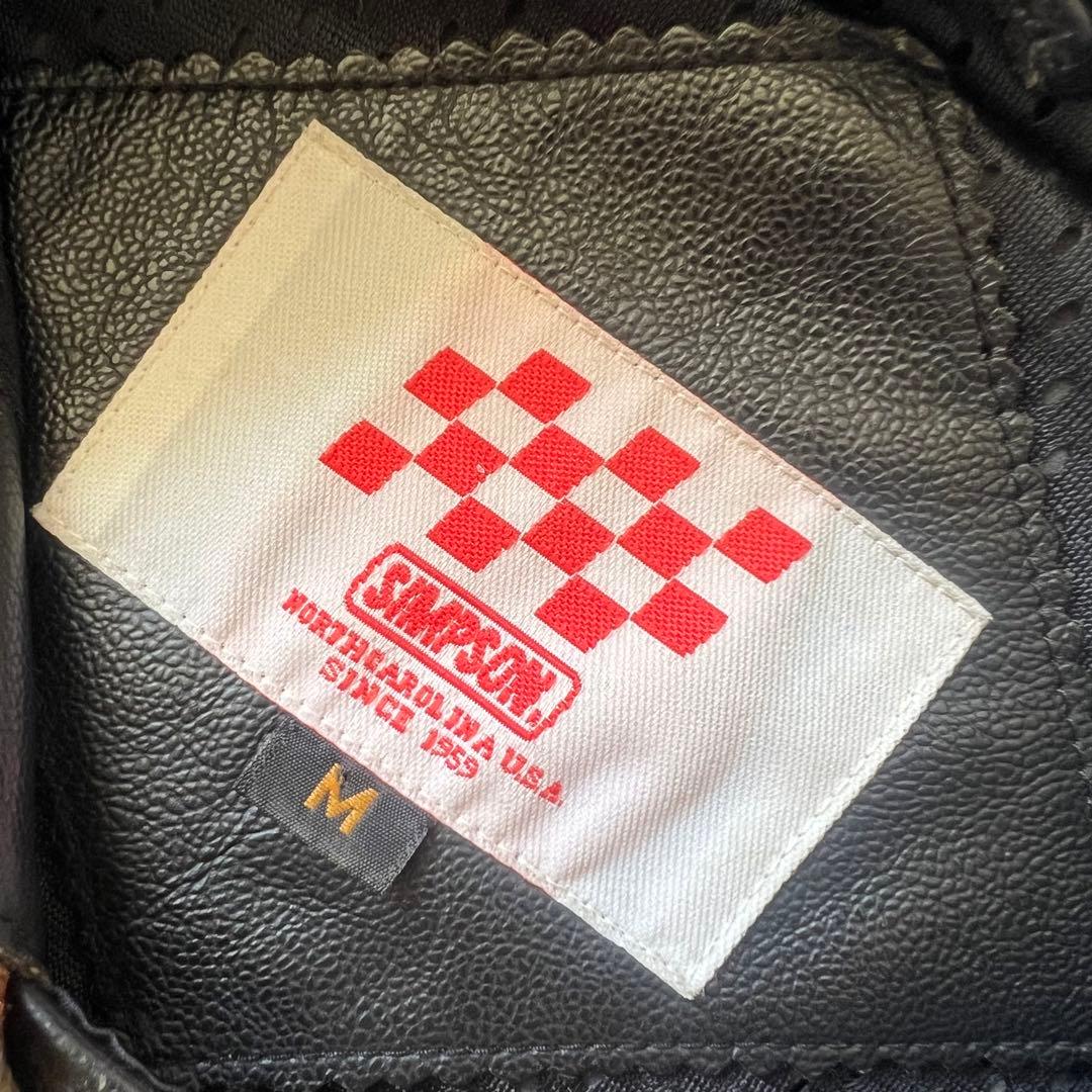 SIMPSON シンプソン　レザージャケット　ライダース　本革　牛革　メンズ　M