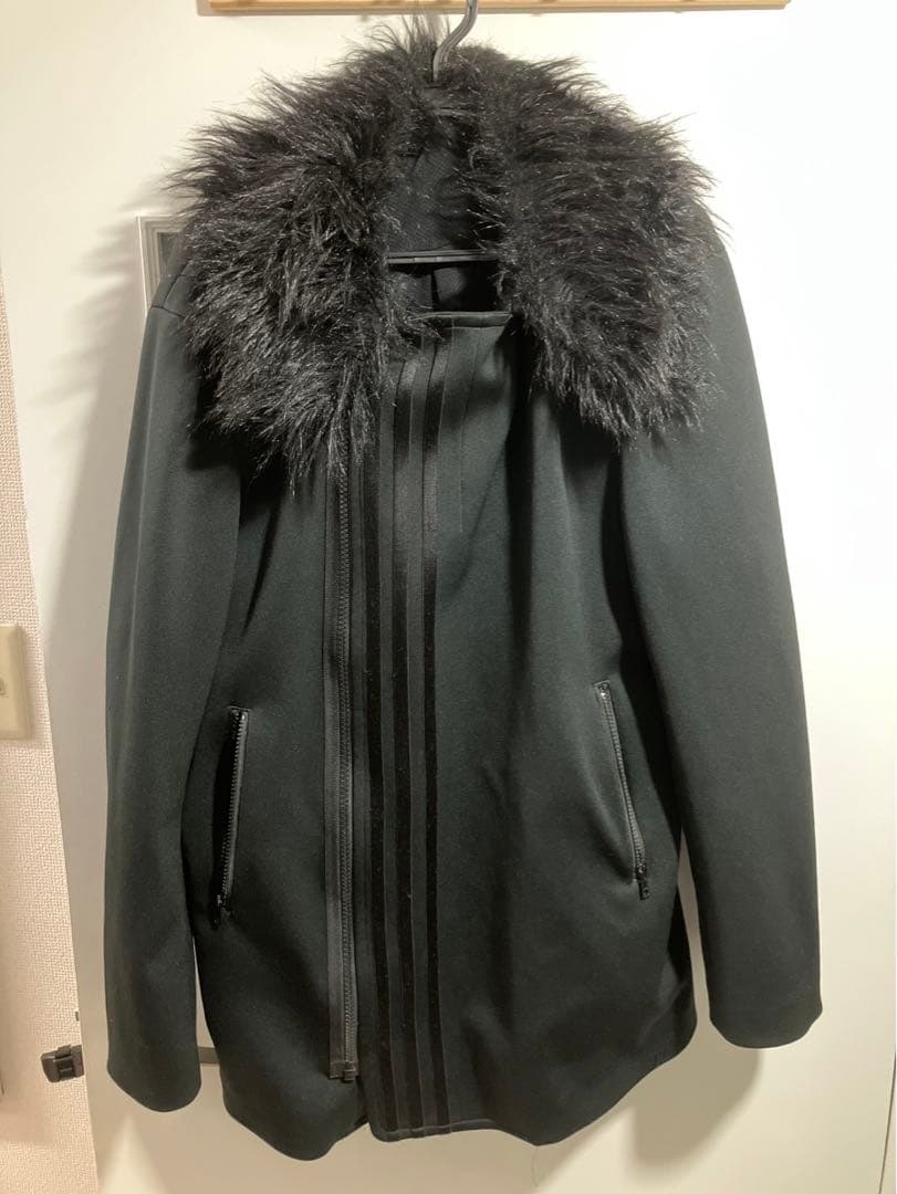 ワイスリー Y-3 3ストライプ ジャージ ライダースコート メンズ ファー付き