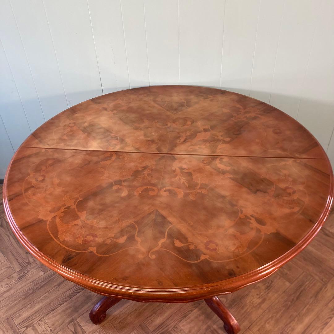 【アンティーク】ロココ調　ウォールナット　ダイニングテーブル