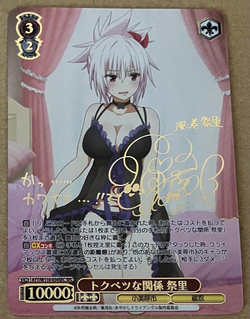 ヴァイス あやトラ SEC トクベツな関係➕ 敢闘賞 ひとまずの日常 祭里