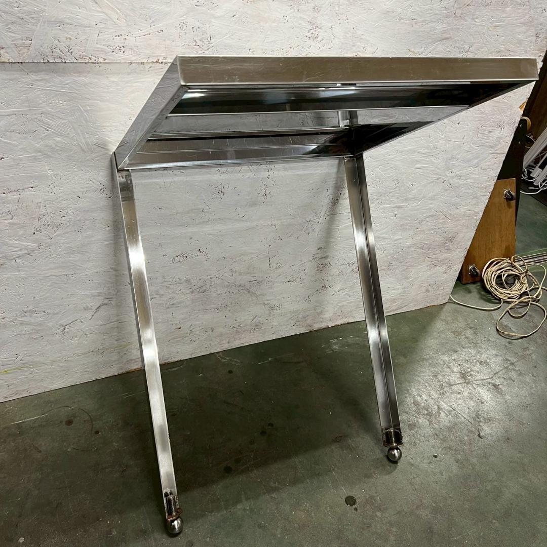 ステンレス 業務用 片脚作業台 W655×D600×H880 美品 N0908