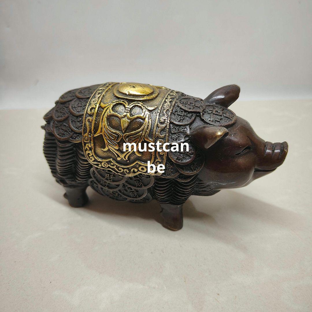 銅器 銭猪 茶道茶寵 客間 玄関 装飾品 工芸品 置物