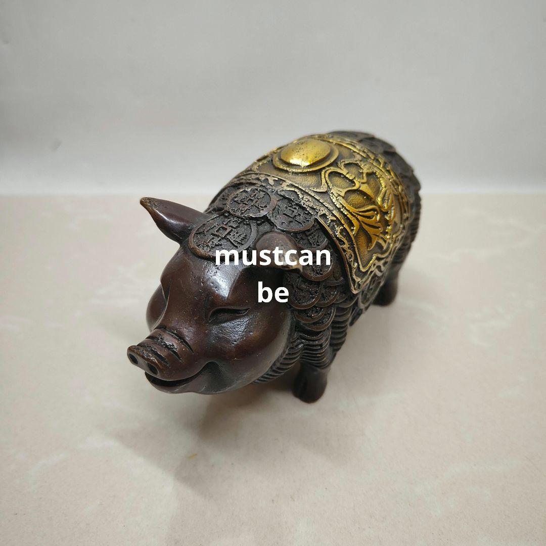 銅器 銭猪 茶道茶寵 客間 玄関 装飾品 工芸品 置物