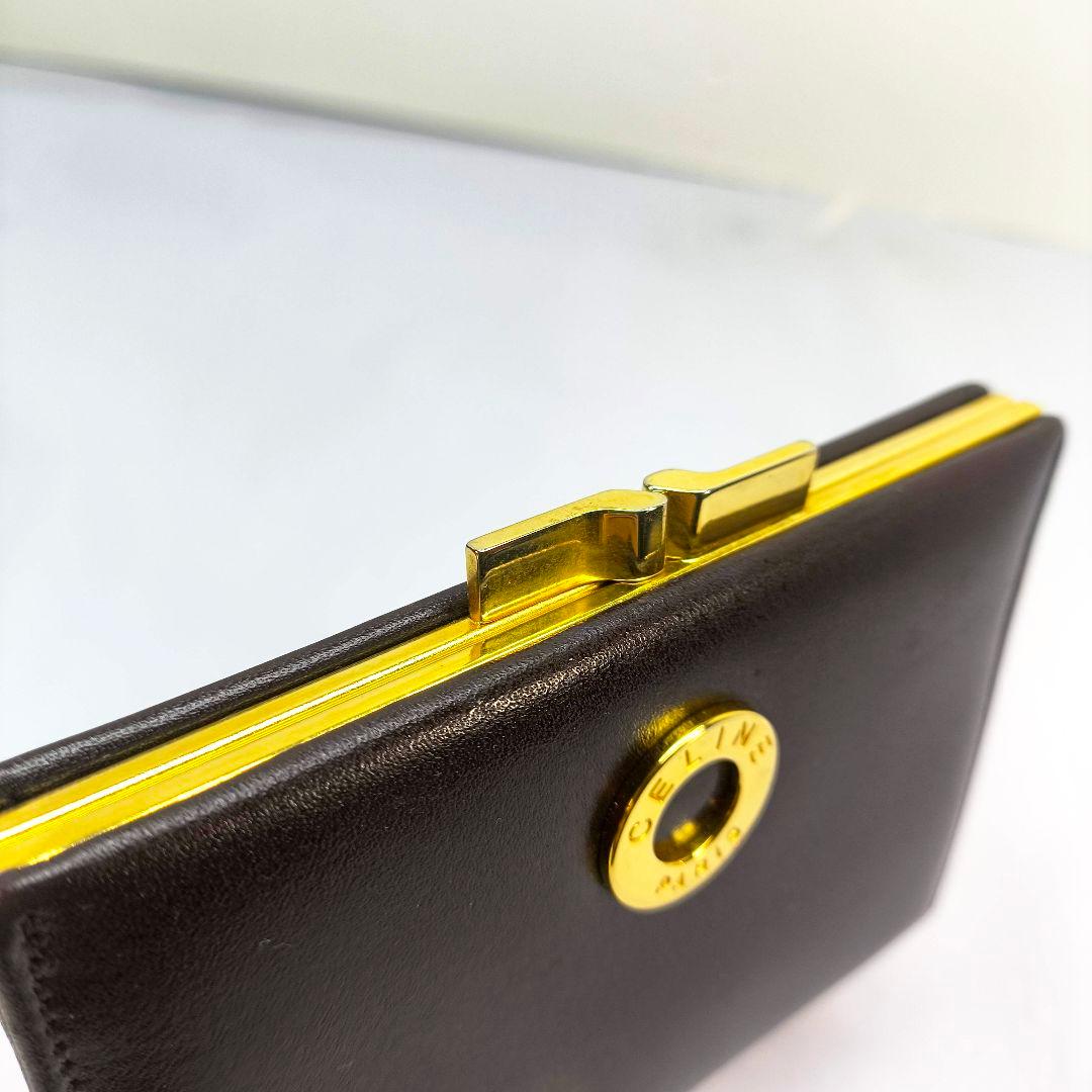 ほぼ未使用 セリーヌ がま口 ケース カード パース CELINE