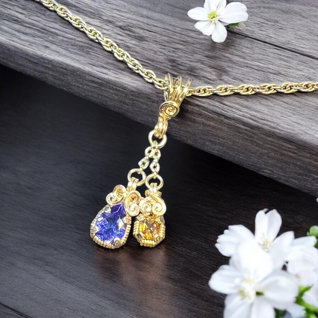 【☆ よとぽん ☆様】 アクアマリン・タンザナイト＆スフェーン　ペンダントトップ