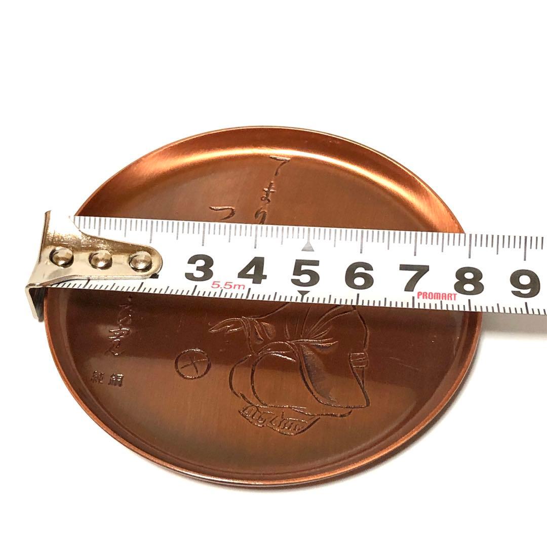 ■希少■純銅　良寛「てまり つきつつ」・飾り皿・急須敷・・煎茶道具・金属工芸